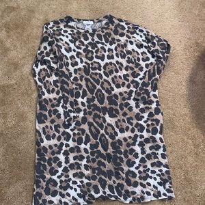 Leopard dress with pockets